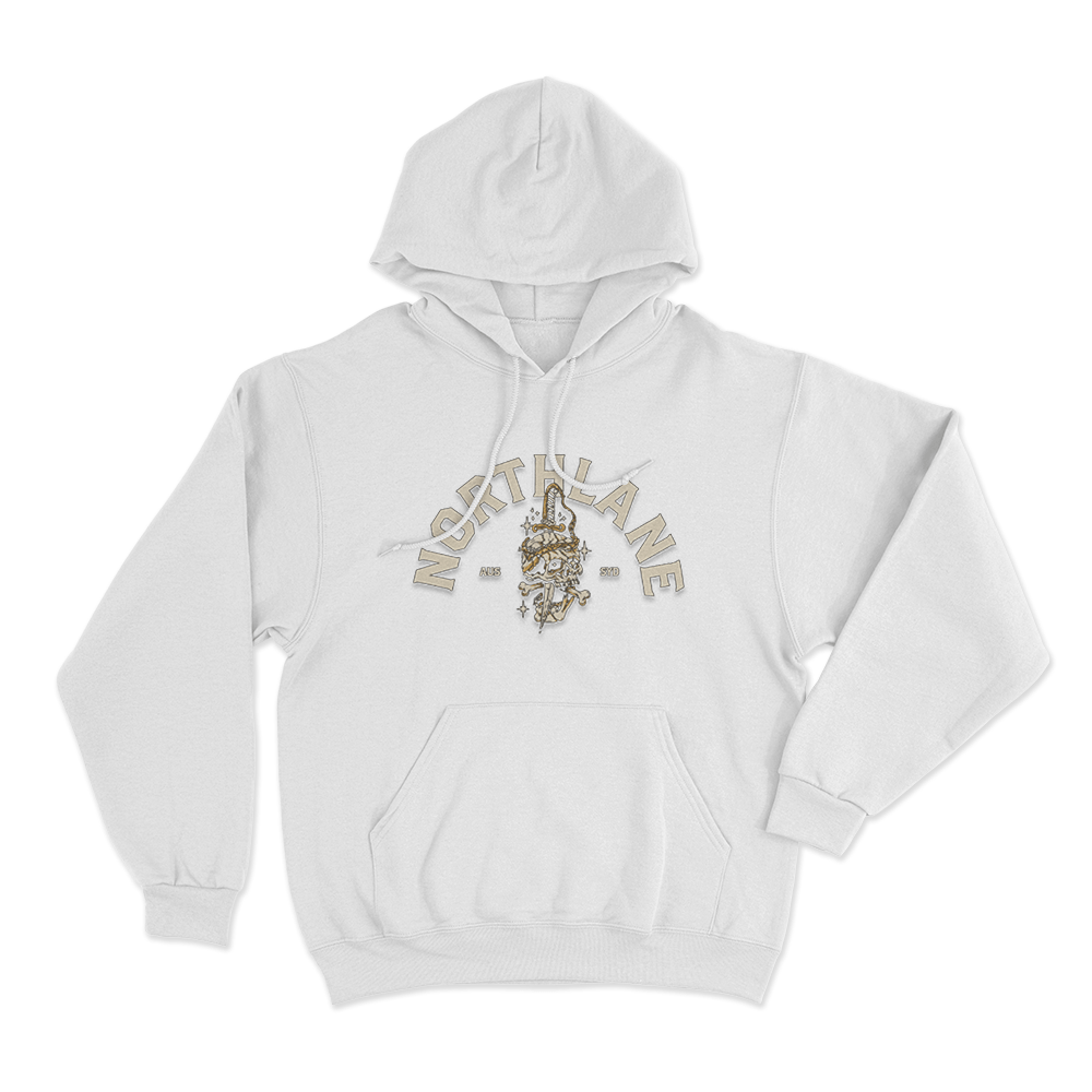 Northlane Skull Dagger Unisex Hoodie White Northlane Skull Dagger Unisex Hoodie White